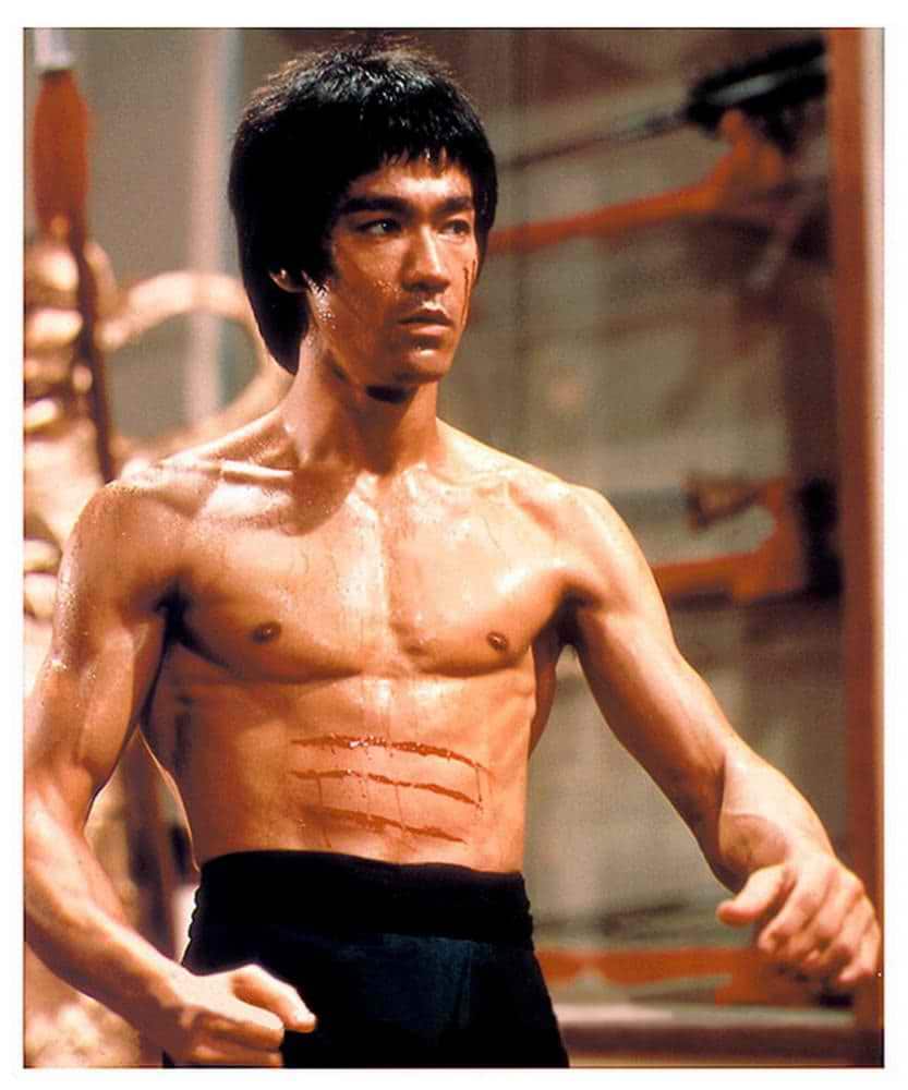 Bruce Lee had crazy abs