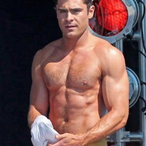 yummy abs of zac efron at the beach