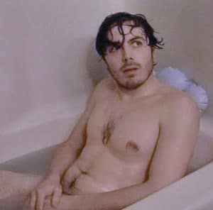 totally nude pic of casey affleck in a bathtub holding his dick