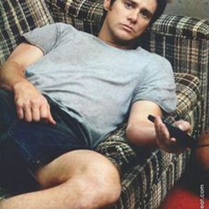 Jim Carrey hot photo on the couch