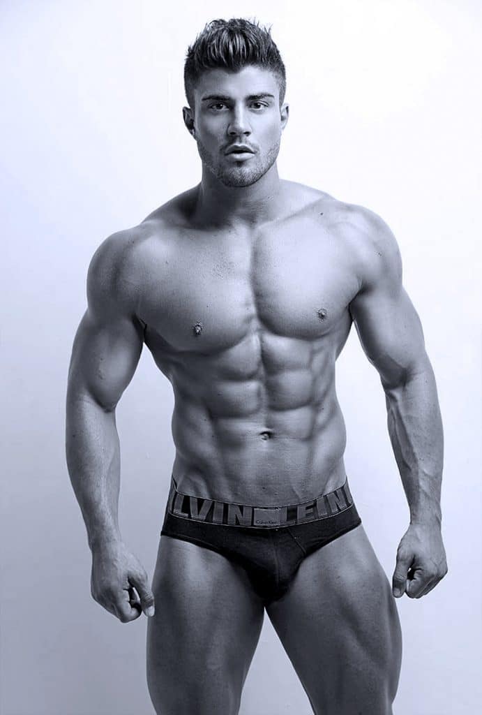 Rogan O'Connor Sexy and Shirtless Black and White